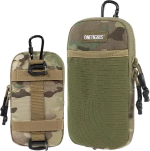 OneTigris Cell Phone Holster - Phone Belt Holder Molle Phone Pouch for Belt with Loop, Holds 4.7"-6.5" Phones in Black