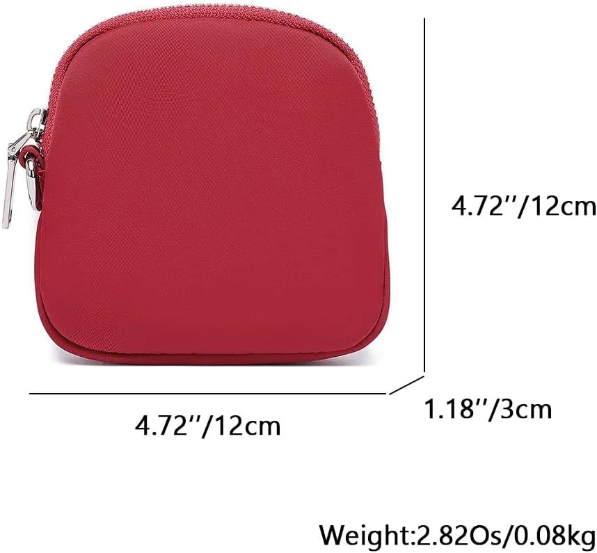 Organizer Bag Makeup Bag for Purse Travel Toiletry Pouch Zipper Pouch for Purse Small Makeup Pouch with Pockets Wristband design (black-nylon)…