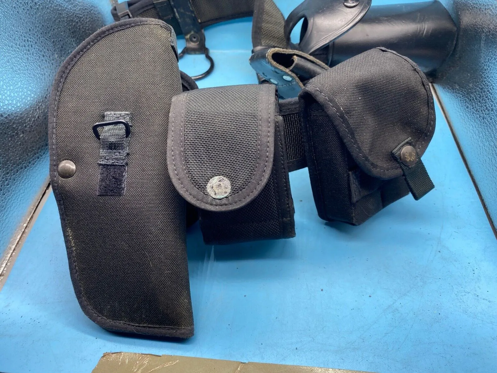 Original Police / Combat / Tactical Belt, Holster & Equipment Rig - Approx 46"