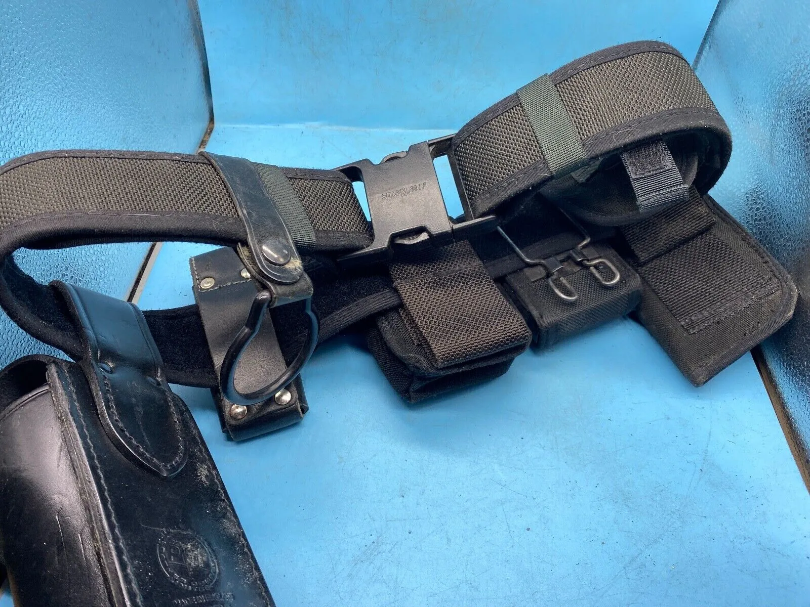 Original Police / Combat / Tactical Belt, Holster & Equipment Rig - Approx 46"