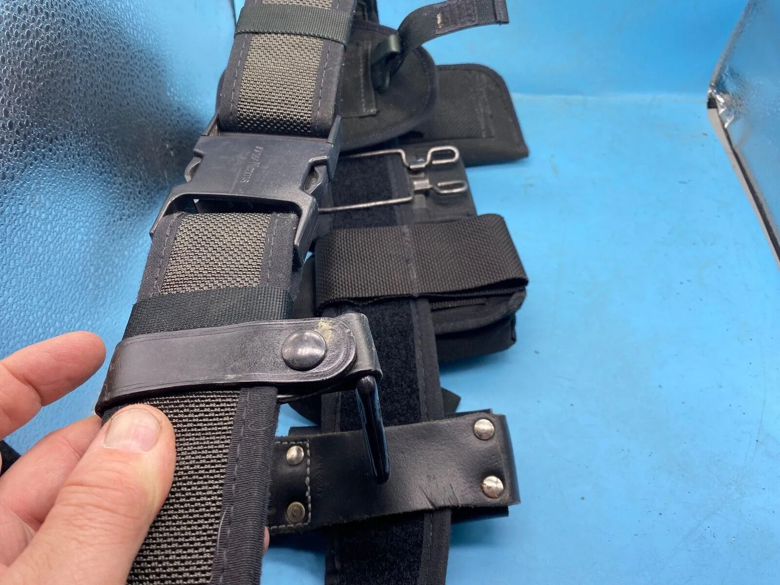 Original Police / Combat / Tactical Belt, Holster & Equipment Rig - Approx 46"