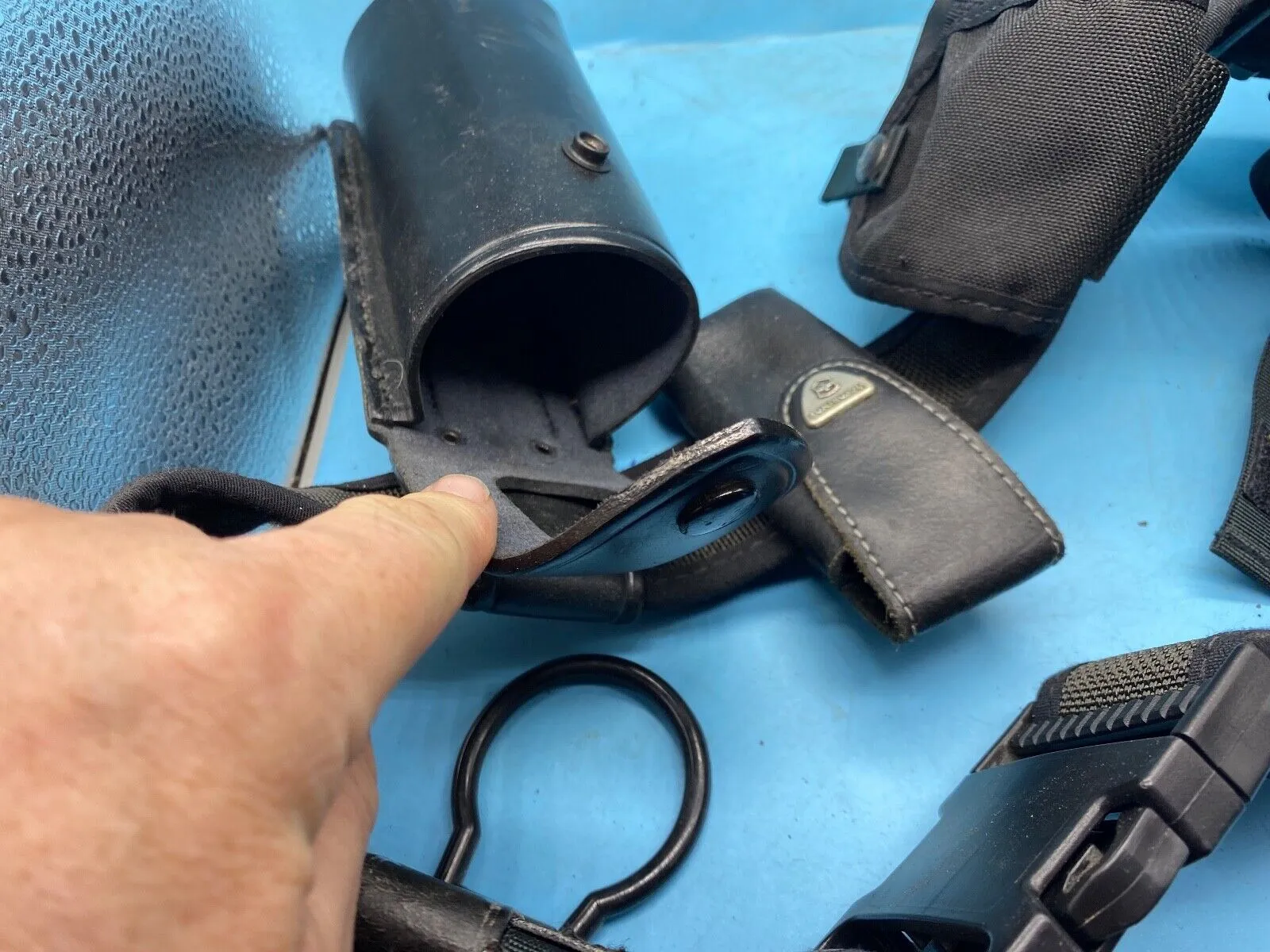 Original Police / Combat / Tactical Belt, Holster & Equipment Rig - Approx 46"