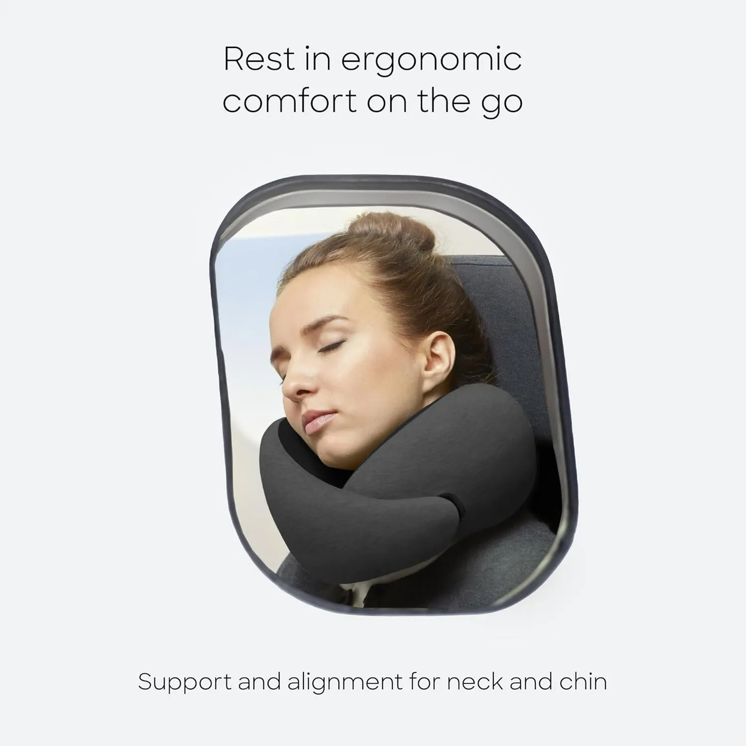 Ostrichpillow Go Neck Pillow, Travel Pillows for Airplanes, Premium Memory Foam Travel Pillow, 360º Ergonomic Design, Asymmetrical Sides, Travel Bag Included, Washable Modal Cover