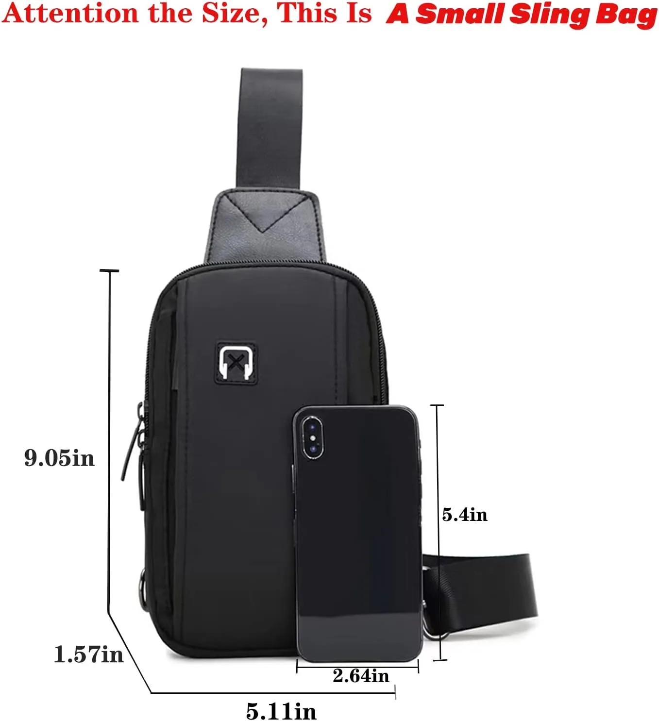 Ousawig Small Sling Backpack Mens Crossbody Bag Lightweight Chest Daypacks Shoulder Bag for Men Travel Hiking