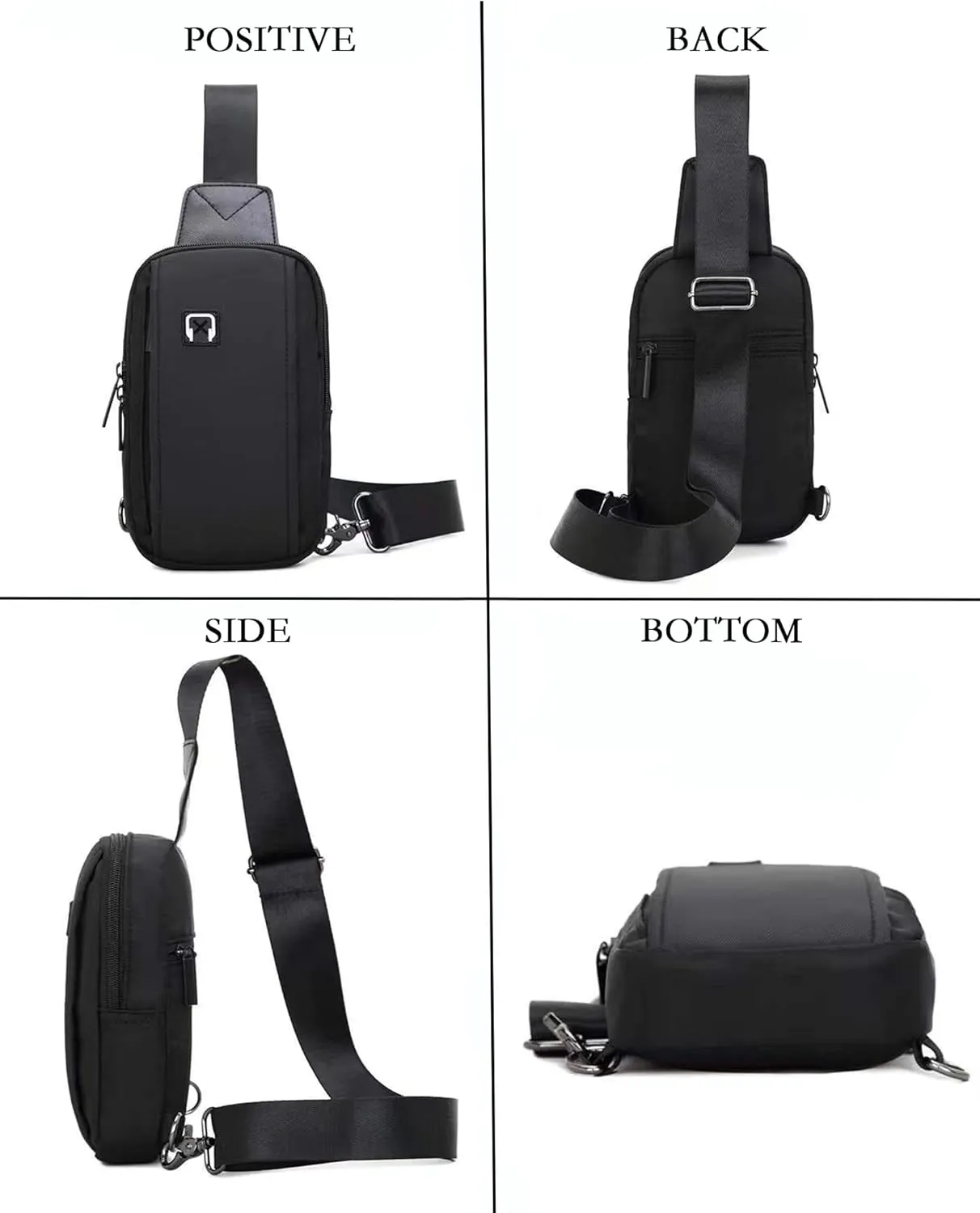 Ousawig Small Sling Backpack Mens Crossbody Bag Lightweight Chest Daypacks Shoulder Bag for Men Travel Hiking