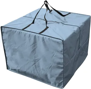 Outdoor Patio Furniture Seat Cushions Storage Bag with Zipper and Handles 32x32x24 Inches Waterproof Gray