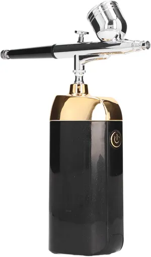 Oxygen Facial Portable Airbrush, Facial Mist Sprayer Facial Mister Device Mini Airbrush Kit Facial Mister for Cake Decoration(Black)