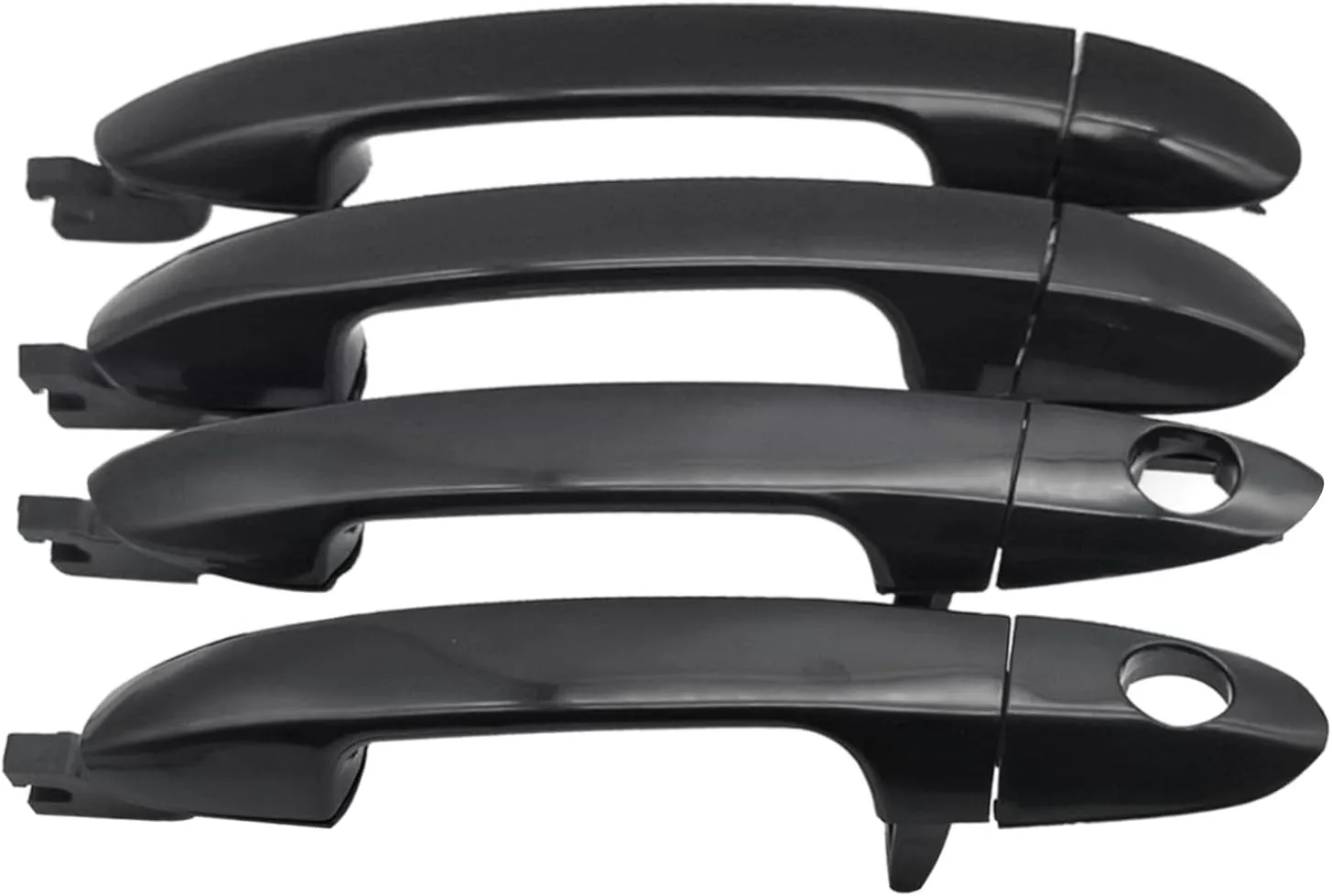 Pack of 4 Exterior Outside Outer Door Handles Compatible with 2004-2009 Kia Spectra Spectra5, Front and Rear Left Drive & Right Passenger Side Replaces 82650-2F000, 82670-2F000, Smooth Black