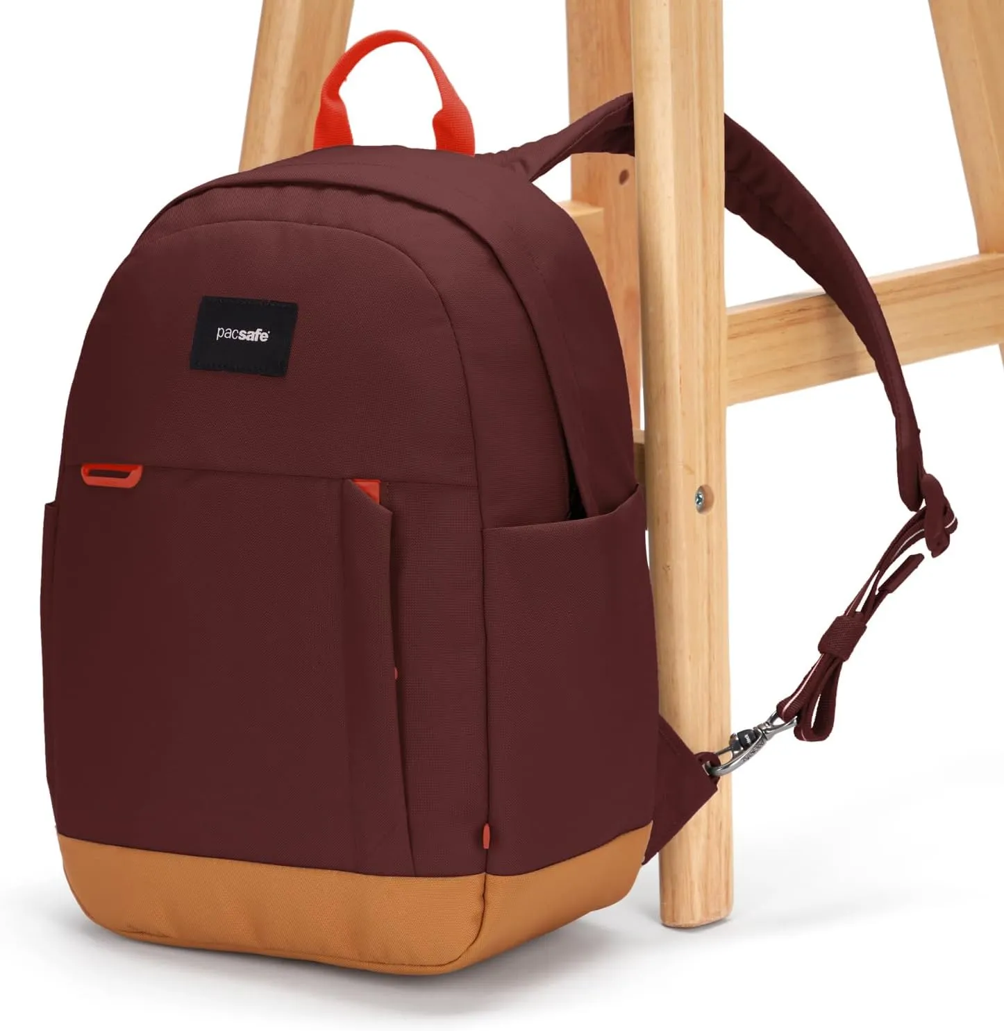 Pacsafe GO 15L Anti Theft Backpack, Garnet Red