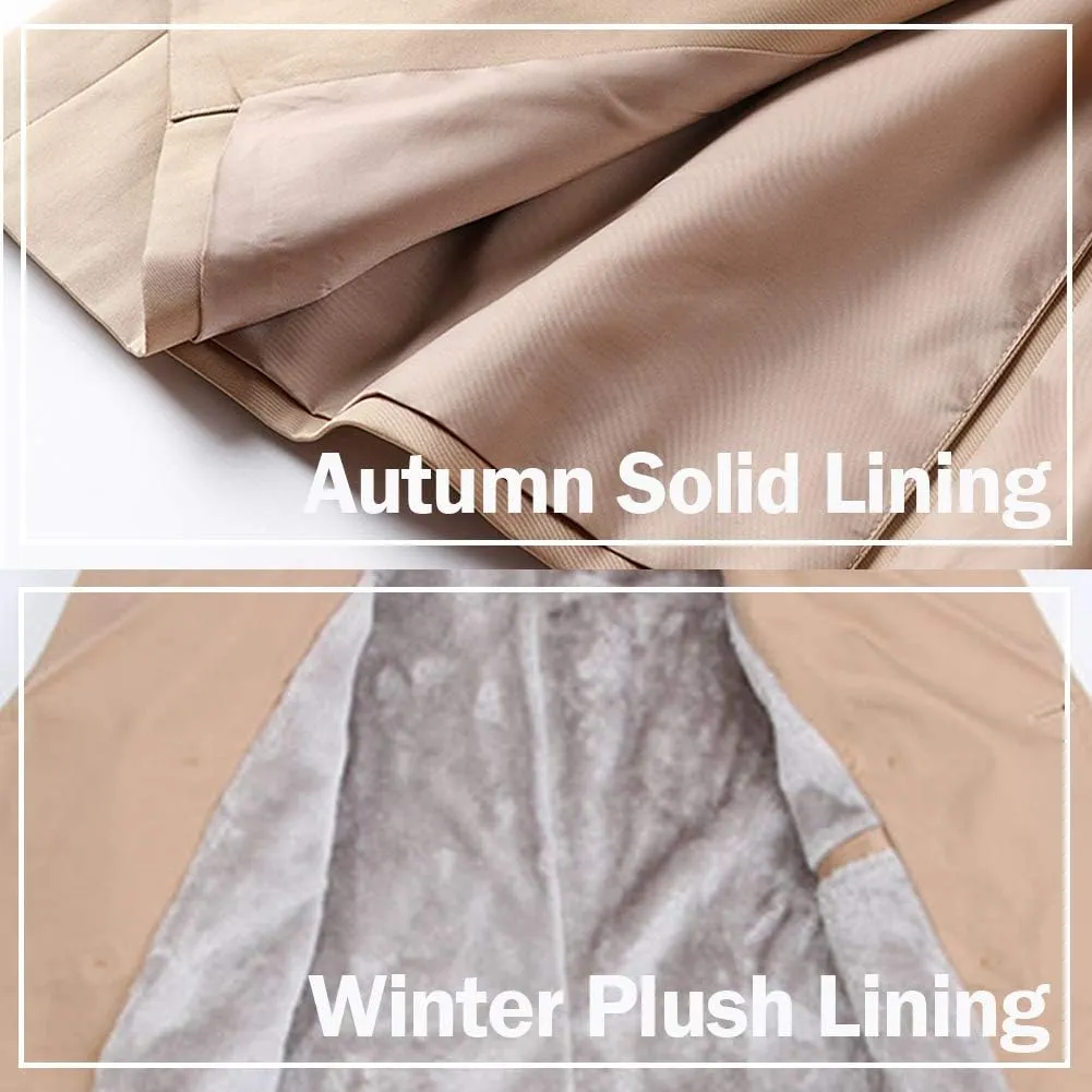 Pantete Man's Double Breasted Trench Coat Oversized Casual windbreaker Lapel Long Jacket Overcoat