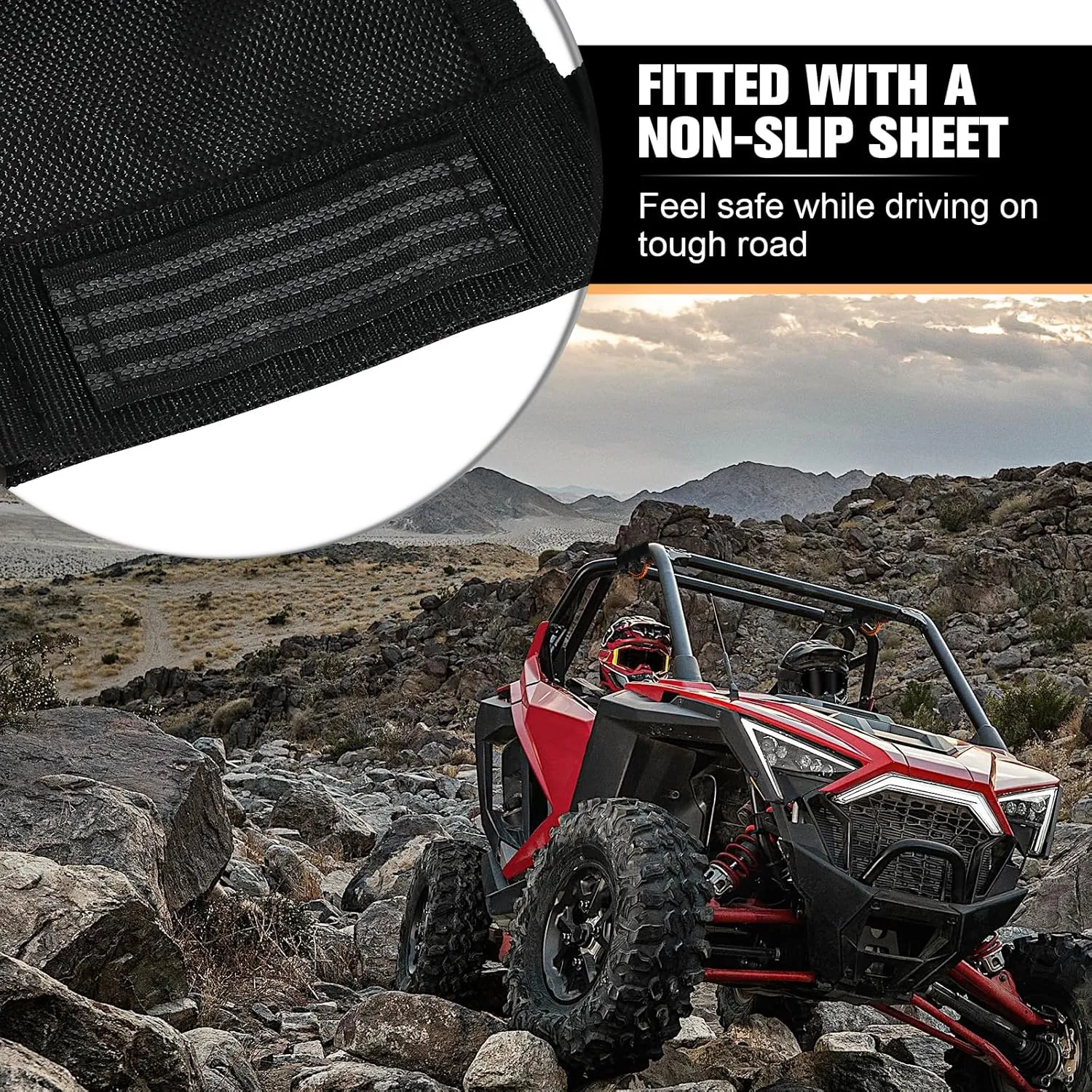Paracord Roll Bar Grab Grip Handles for UTV ATV Polaris Ranger RZR XP900 1000 Grab Handles Triple Straps Orange 2 Pack
