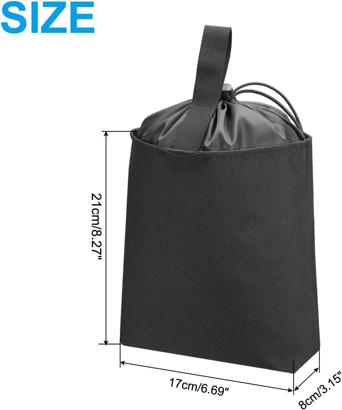 PATIKIL Dump Pouch, Folding Dump Waist Bag Roll-Up Drawstring Utility Tool Storage Pack Backpack Accessories Shooting Climbing Outdoor Sports Bag
