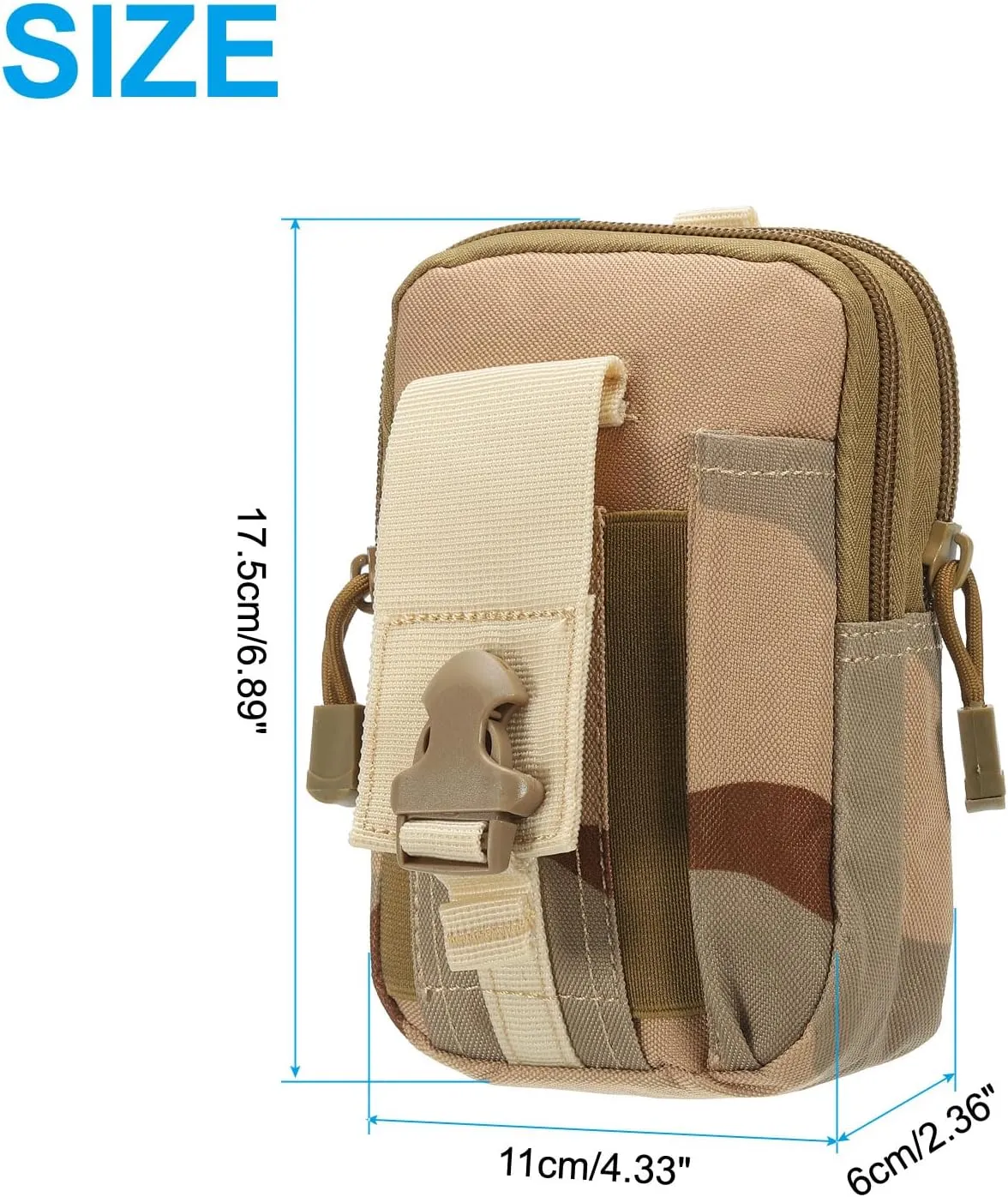 PATIKIL Dump Pouch, Folding Dump Waist Bag Roll-Up Drawstring Utility Tool Storage Pack Backpack Shooting Outdoor Sports Bag