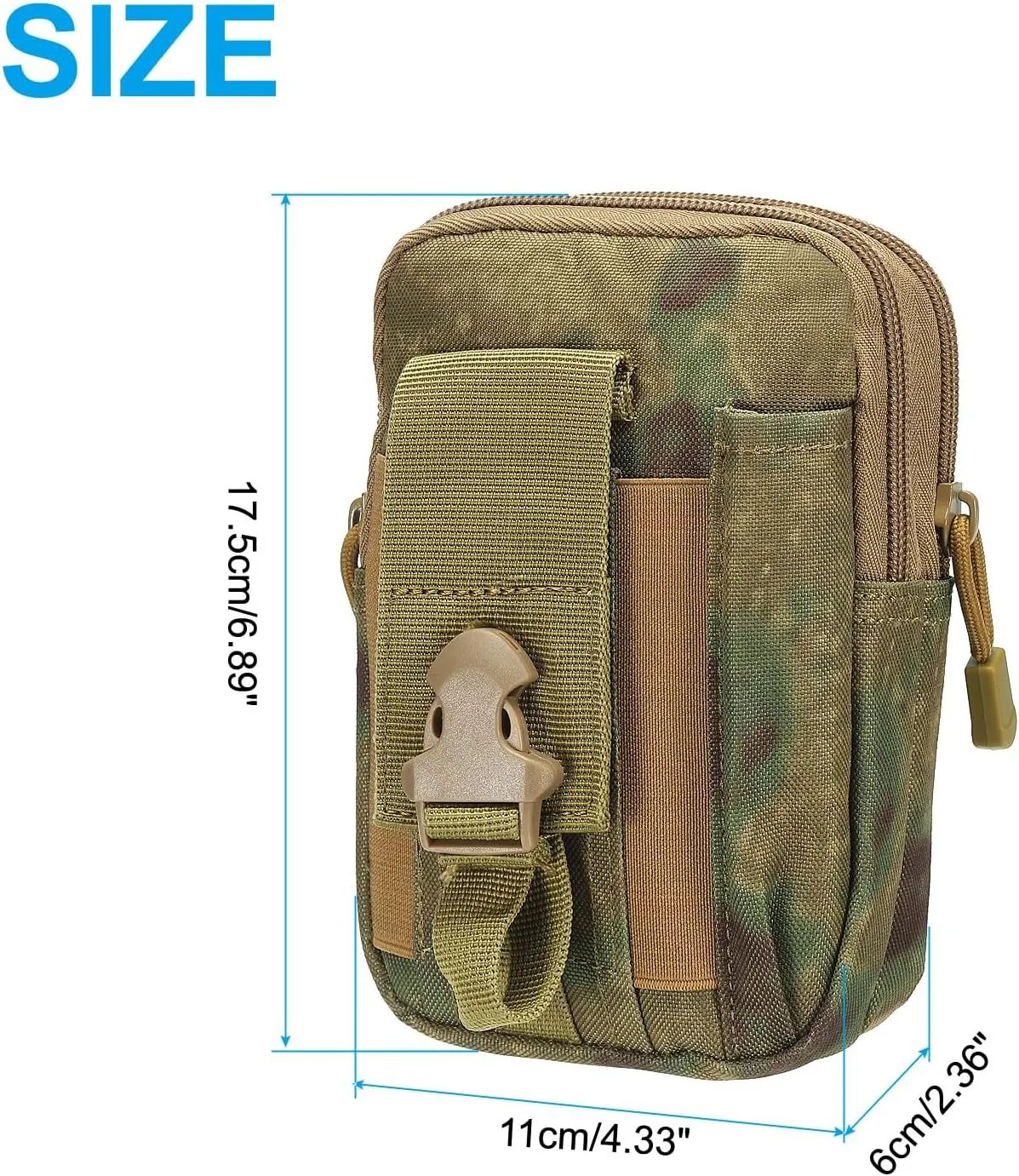 PATIKIL Dump Pouch, Folding Dump Waist Bag Roll-Up Drawstring Utility Tool Storage Pack Backpack Shooting Outdoor Sports Bag