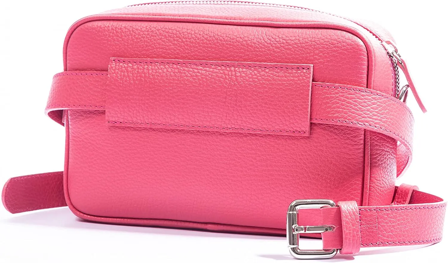 Paulette Three-in-One Crossbody Bag-Purse, Clutch, and Fanny Bag for Women with shoulder strap, belt, and handle.