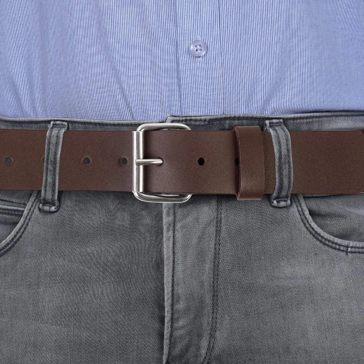 PBF Leather Gun Belt for Men - 1.5" Concealed Carry Belt - Heavy Duty & Durable