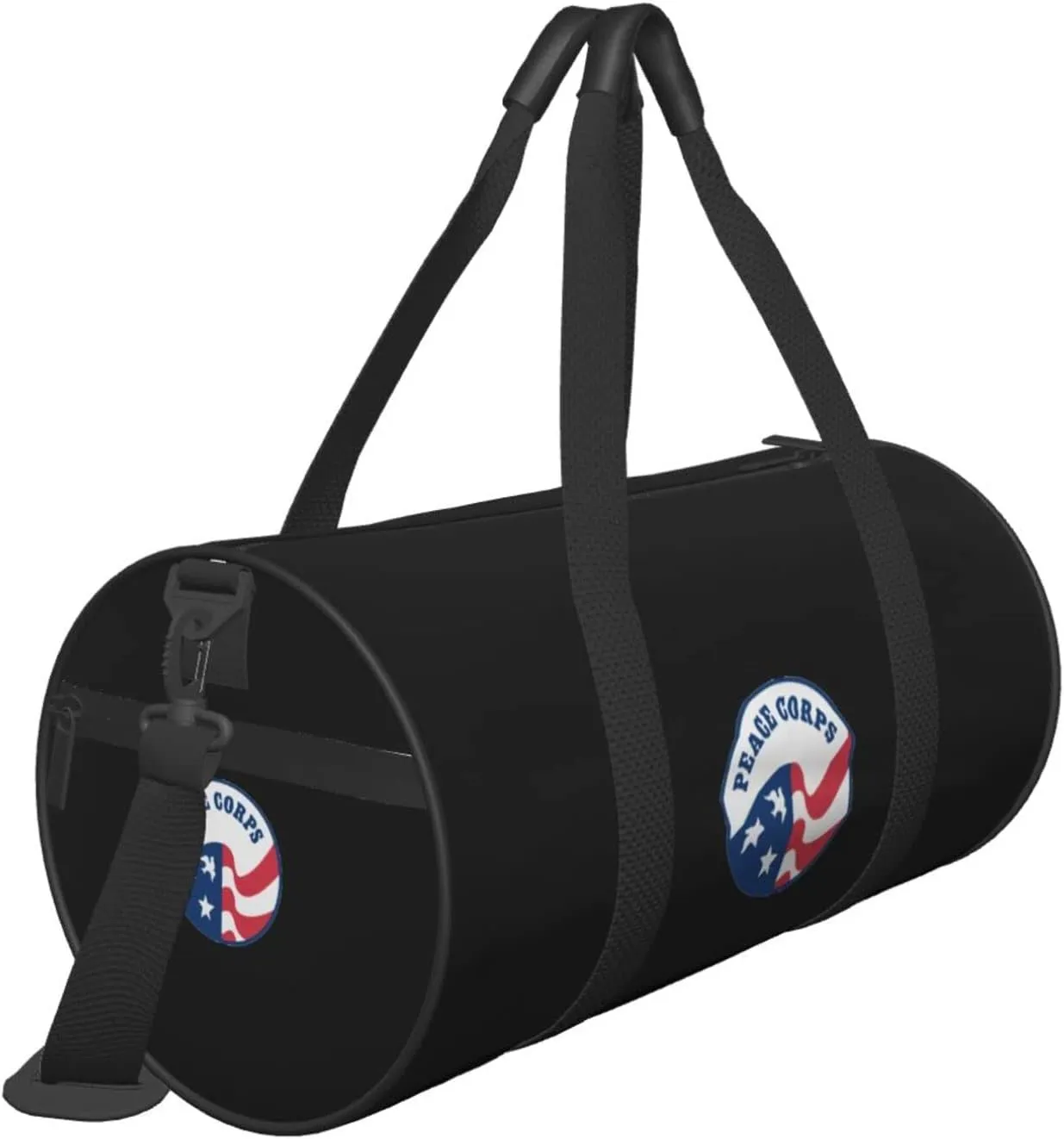 Peace Corps Travel Luggage Duffel Bag Sports Rolling Foldable Duffel Bag, Black