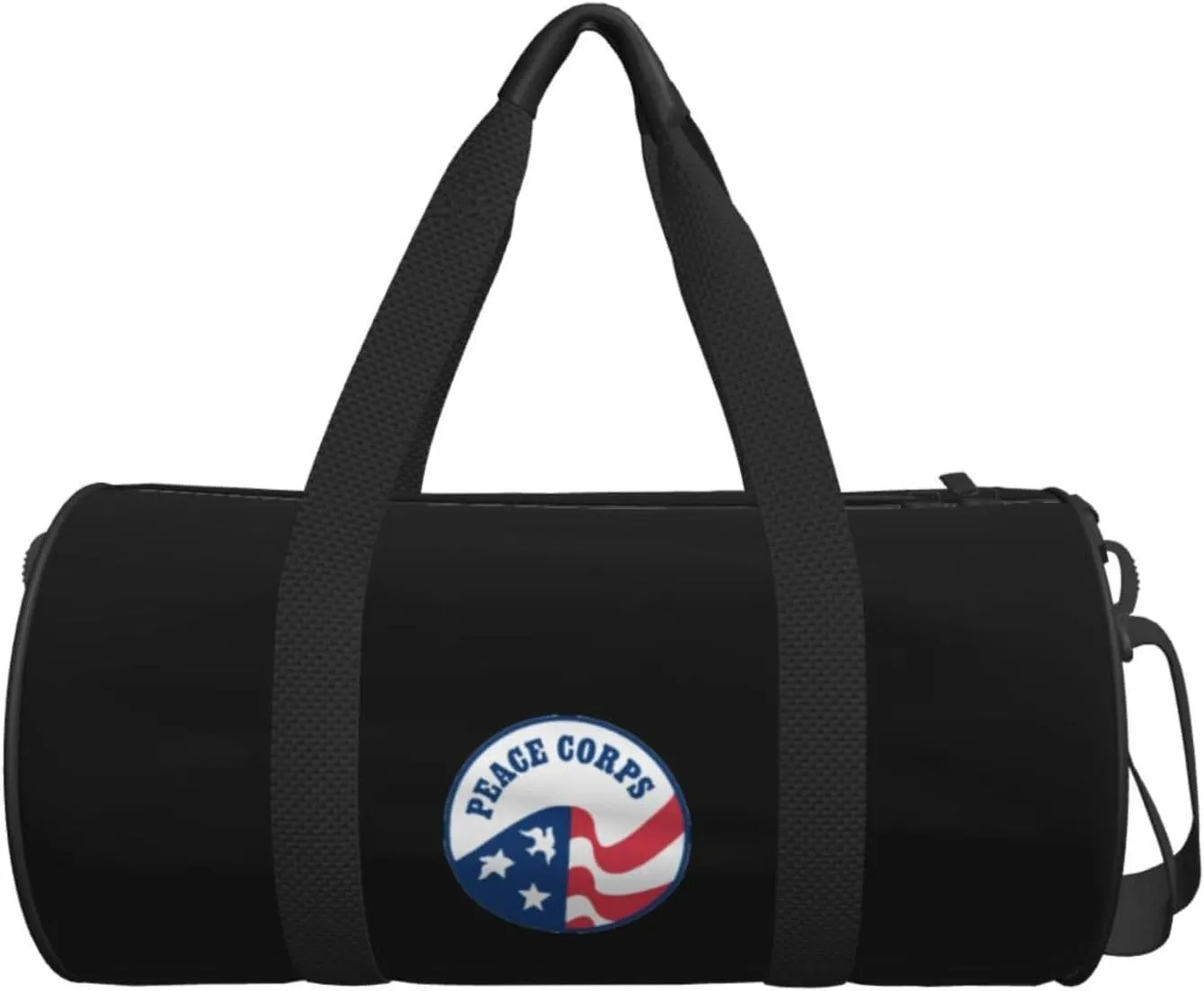 Peace Corps Travel Luggage Duffel Bag Sports Rolling Foldable Duffel Bag, Black