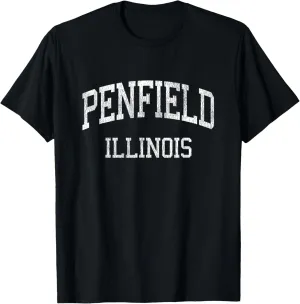 Penfield Illinois IL Vintage Athletic Sports Design T-Shirt