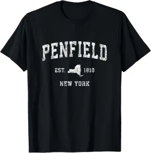 Penfield New York NY Vintage Athletic Sports Design T-Shirt