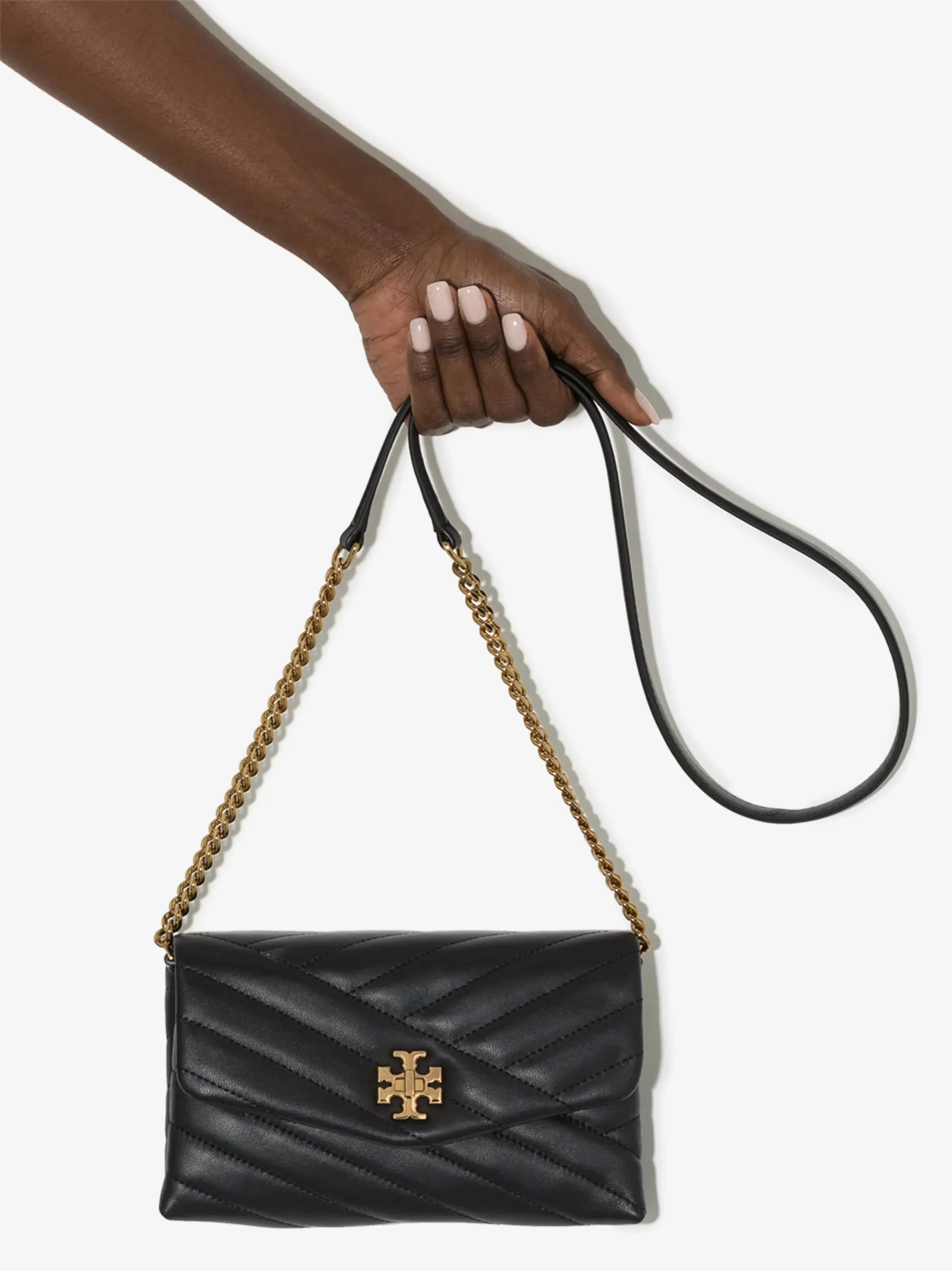 Perfectly constructed leather chain wallet Hot-selling chevron