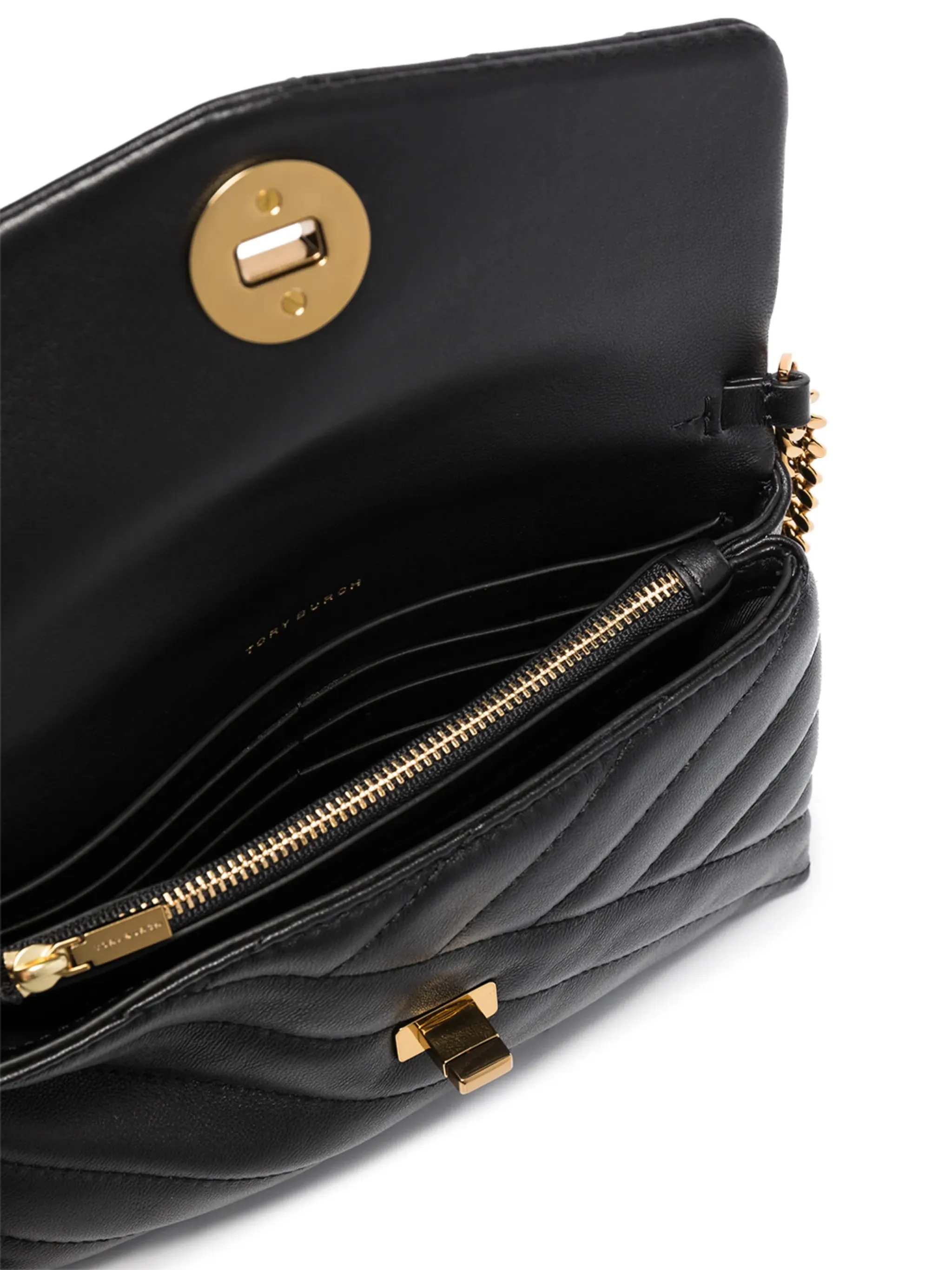 Perfectly constructed leather chain wallet Hot-selling chevron