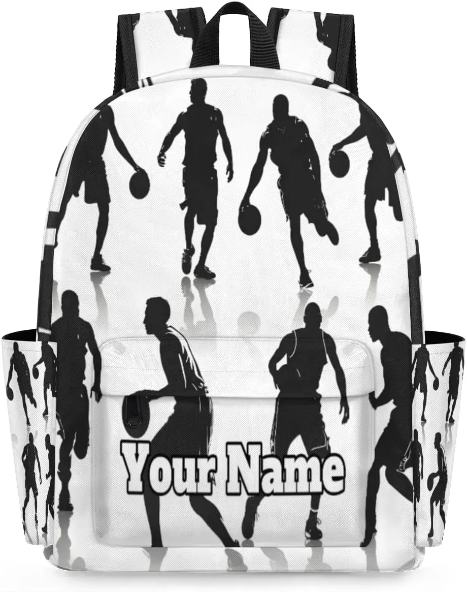 Personalized Basketball Preschool Toddler Backpack for Boys Girls Custom Kids Name Small Bookbags Kindergarten Elementary Backpack, Basketball Players