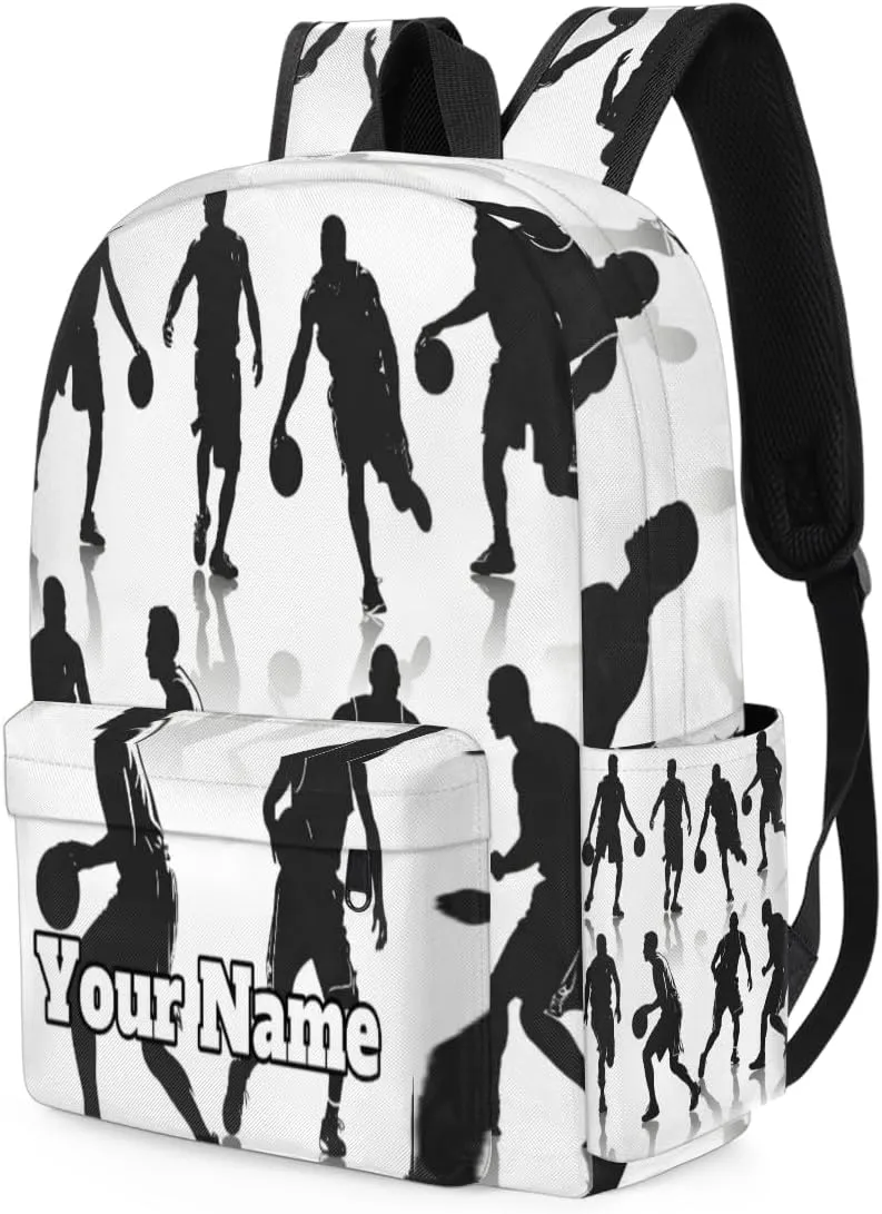 Personalized Basketball Preschool Toddler Backpack for Boys Girls Custom Kids Name Small Bookbags Kindergarten Elementary Backpack, Basketball Players