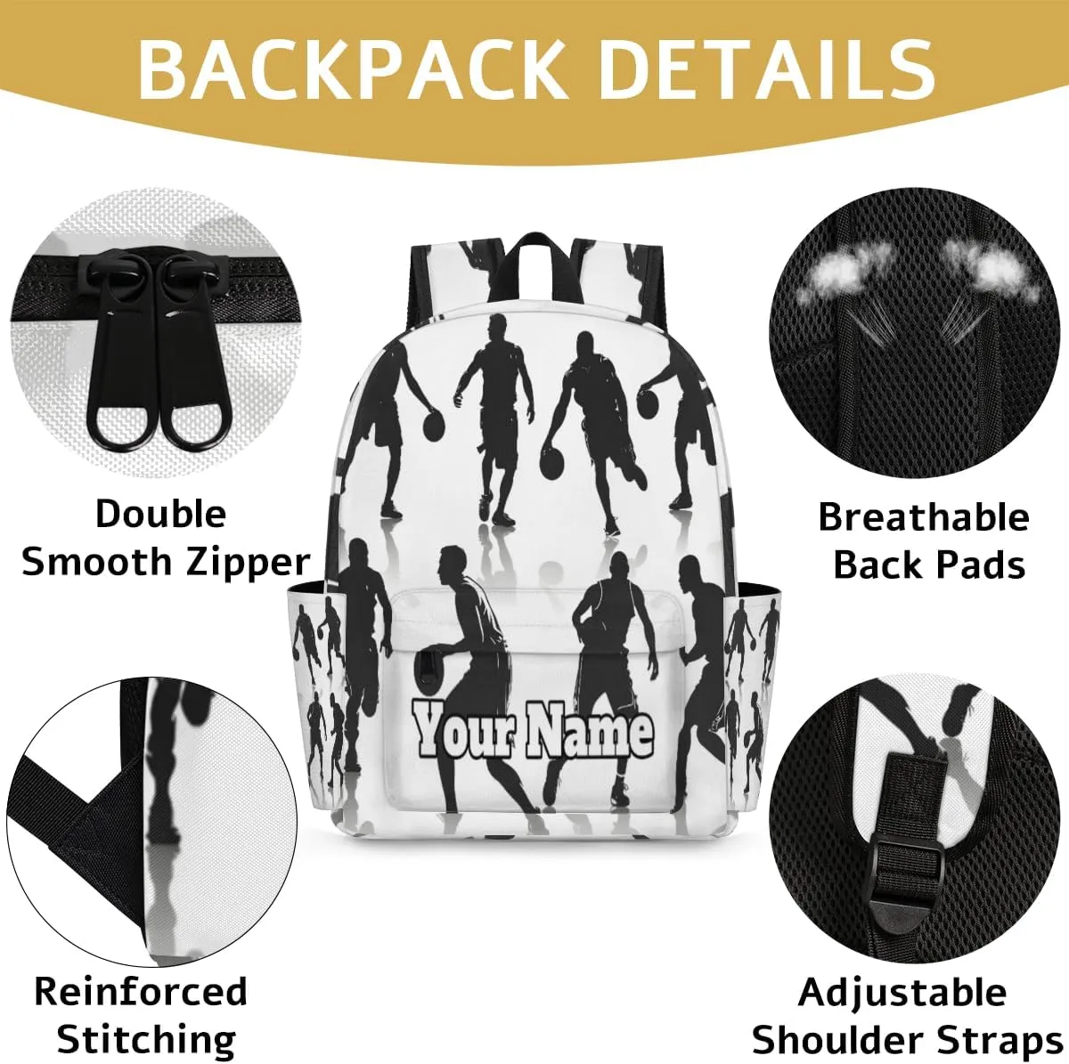 Personalized Basketball Preschool Toddler Backpack for Boys Girls Custom Kids Name Small Bookbags Kindergarten Elementary Backpack, Basketball Players