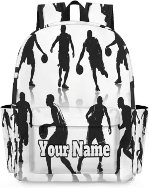 Personalized Basketball Preschool Toddler Backpack for Boys Girls Custom Kids Name Small Bookbags Kindergarten Elementary Backpack, Basketball Players