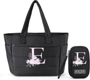 Personalized Initial Tote Bag for Women
