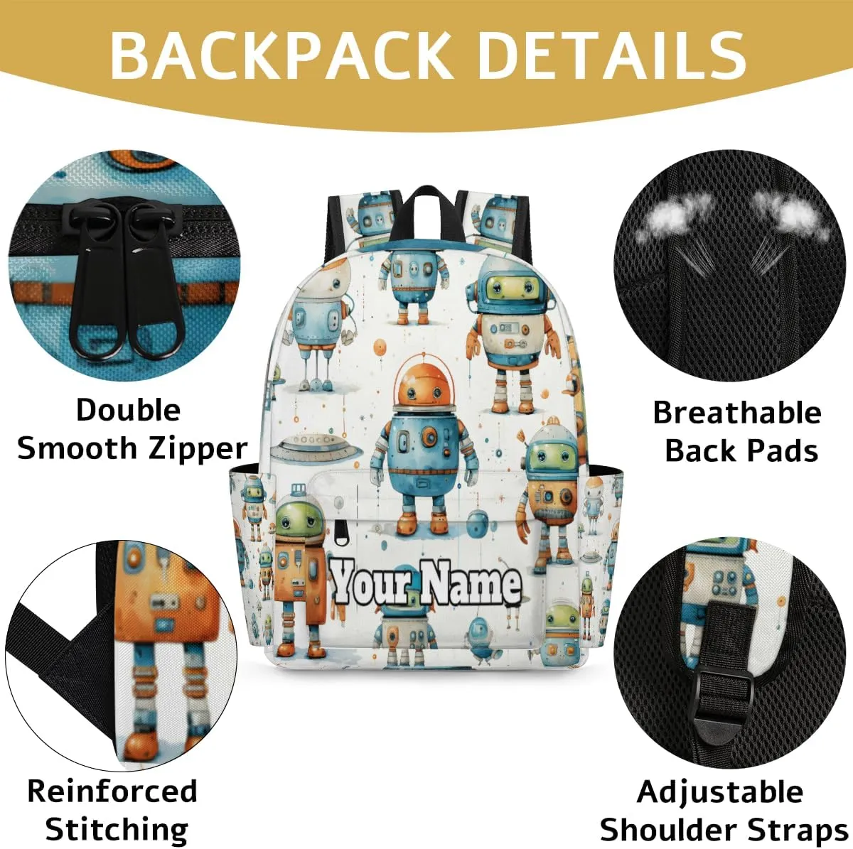 Personalized Space Alien Preschool Toddler Backpack for Boys Girls Custom Kids Name Small Bookbags Kindergarten Elementary Backpack, Space