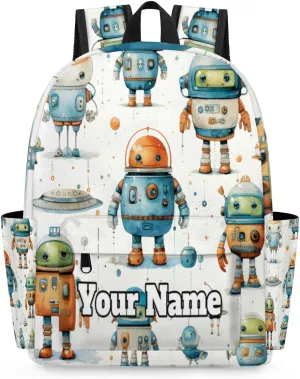 Personalized Space Alien Preschool Toddler Backpack for Boys Girls Custom Kids Name Small Bookbags Kindergarten Elementary Backpack, Space