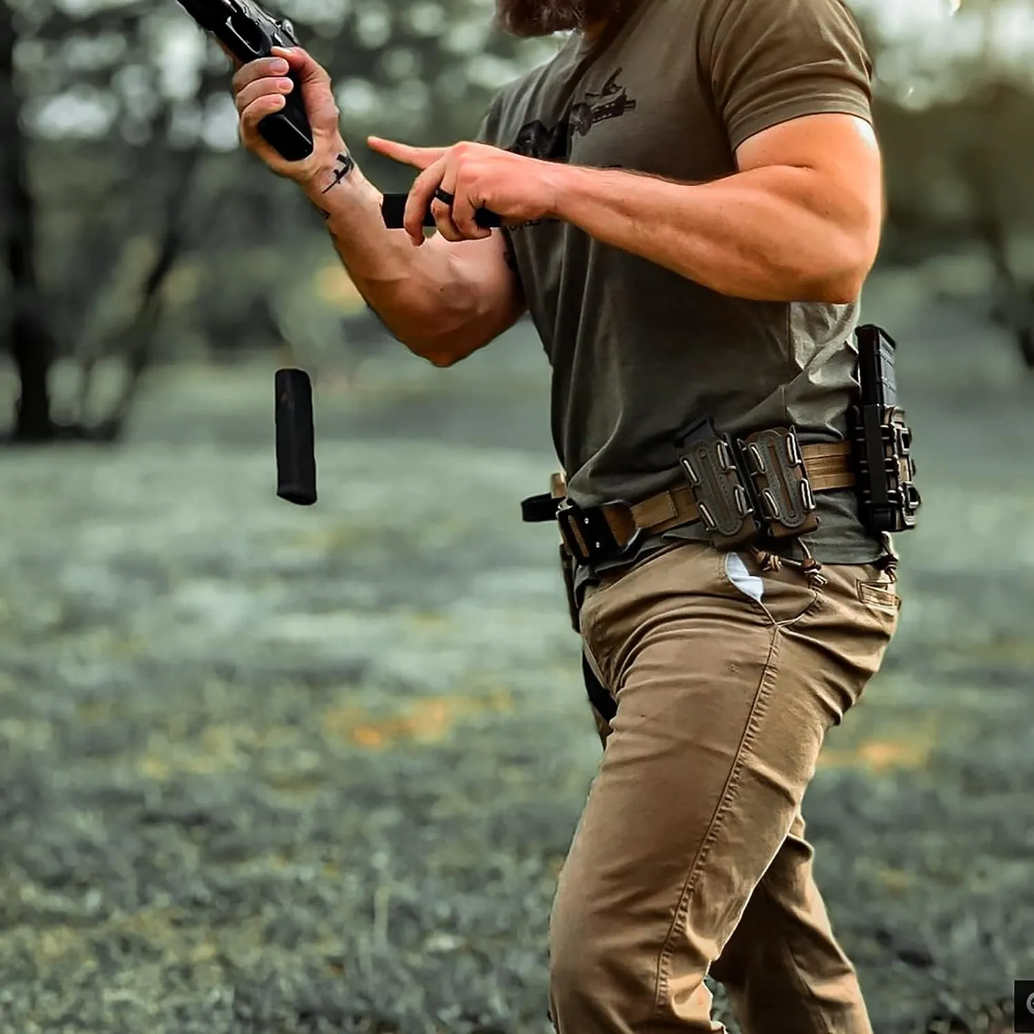 PETAC GEAR Tactical Battle Belt With Cobra Buckle D-Ring | Military Heavy Duty Rigger Gun Belts | Inner Outer Molle Belt.