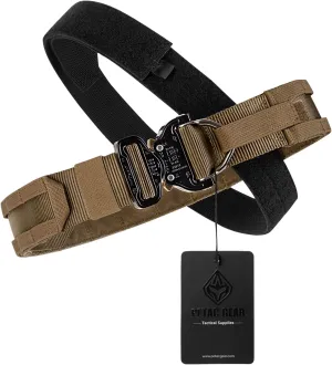 PETAC GEAR Tactical Battle Belt With Cobra Buckle D-Ring | Military Heavy Duty Rigger Gun Belts | Inner Outer Molle Belt.
