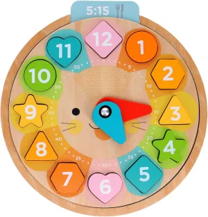 Petit Collage Multi-Language   Counting   Colors Wooden Learning Clock