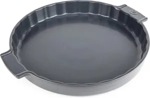 Peugeot - Appolia Tart Pan - Ceramic Pie Dish with Handles - Slate, 11.75 x 1.5 inches