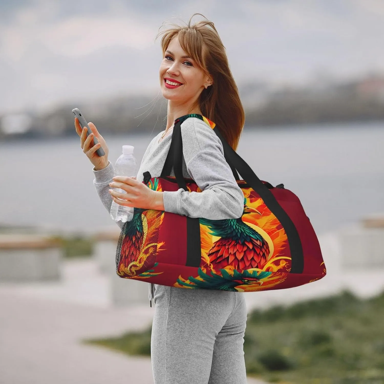 Phoenix Travel Duffel Bag With Zippers And Handles, Big Foldable Duffle Bag For Family Vacations