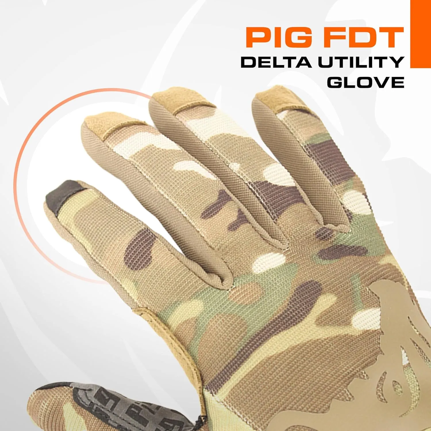 PIG Delta Utility Tactical Gloves, Touchscreen Compatible, High Dexterity, for Shooting, 1 Pair