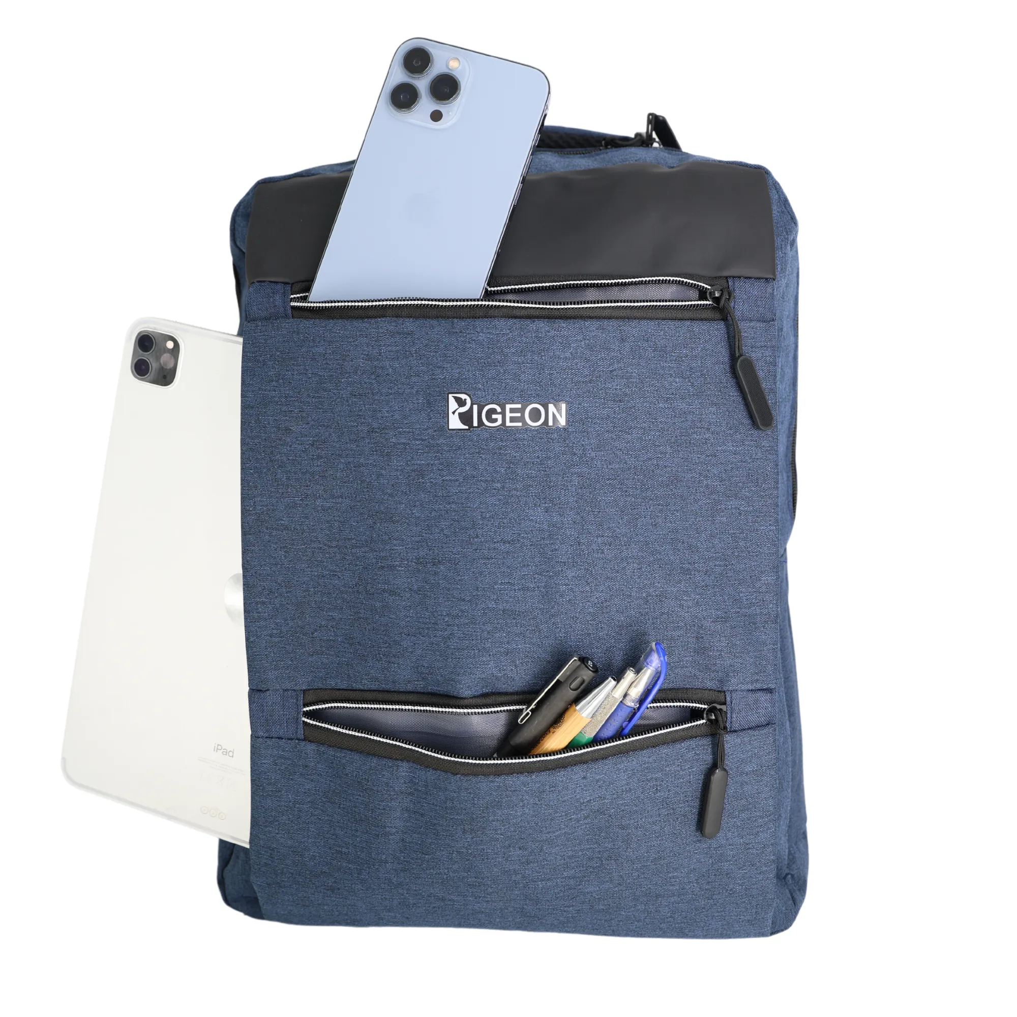 PIGEON Laptop Backpack for Business with Luggage strap on and USB port