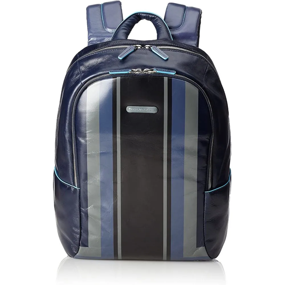 Piquadro Square 13" Laptop Backpack Blue Graphic Blue Graphicsize Small