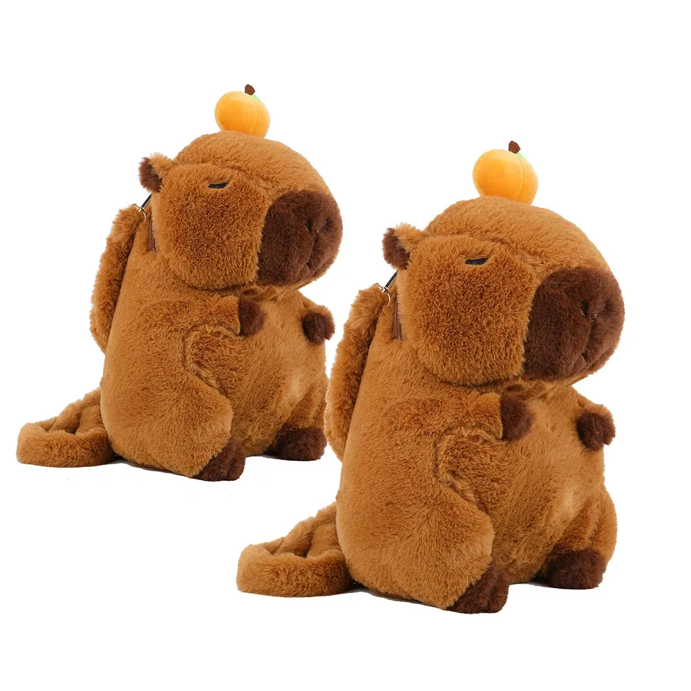 Plushie Doll Fur Capybara Backpack