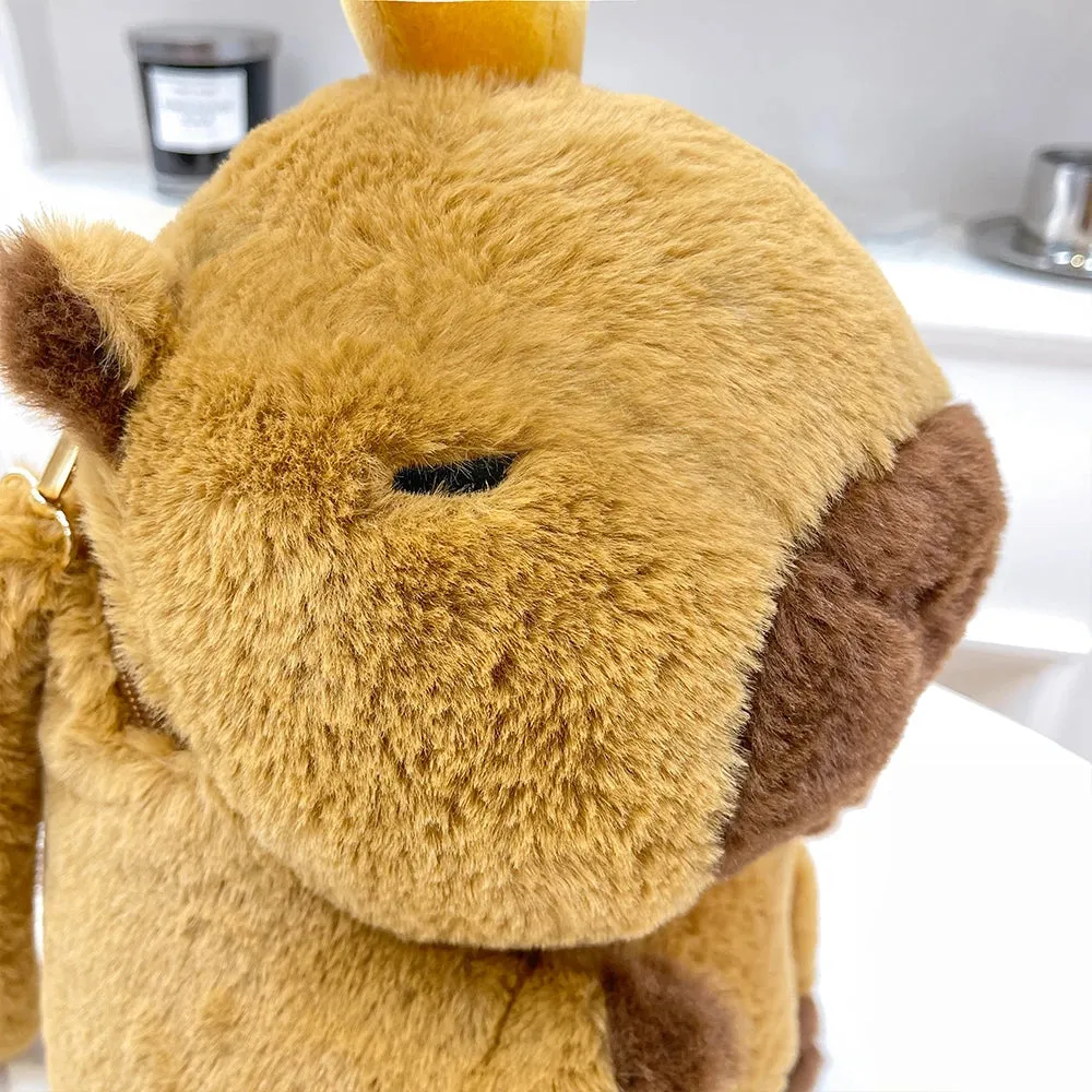 Plushie Doll Fur Capybara Backpack