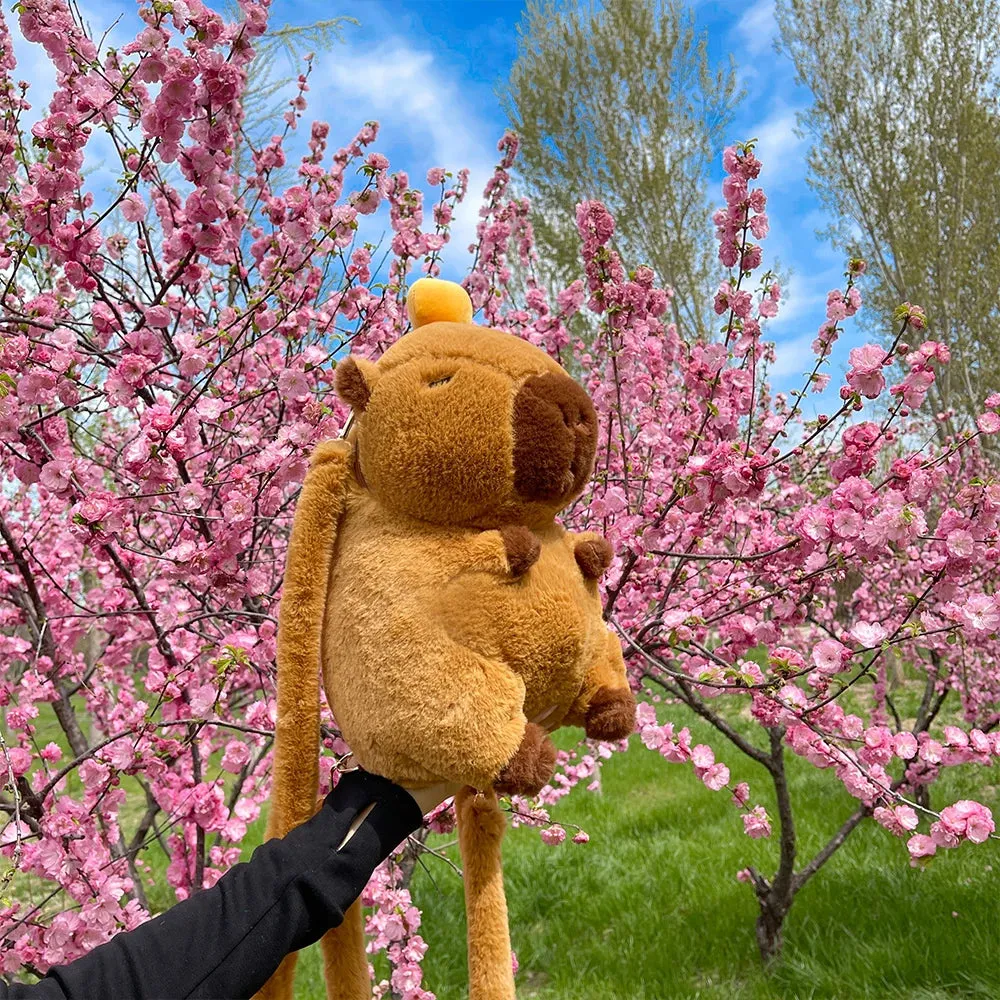 Plushie Doll Fur Capybara Backpack