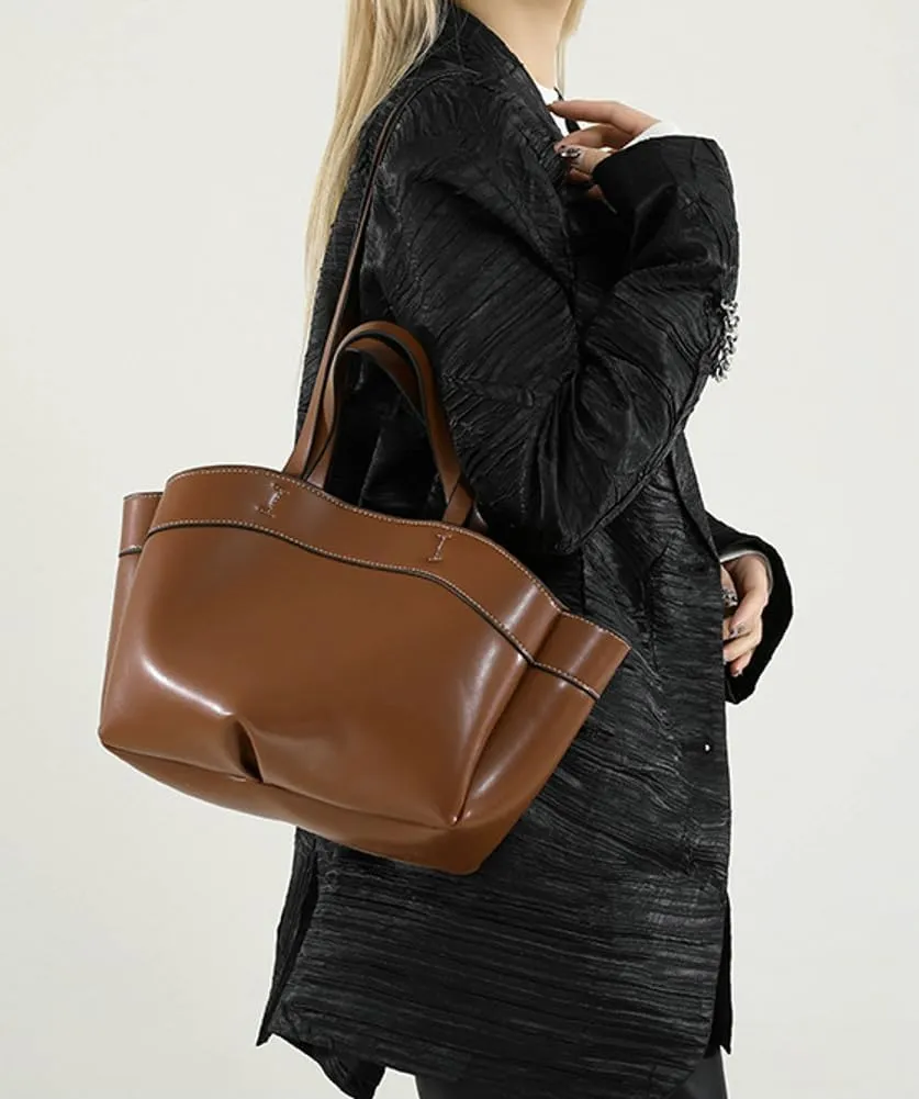 Pocadri Tote Bag for Women Magnetic Buckle Shoulder Handbag Vegan Leather Purses for Work College Dating