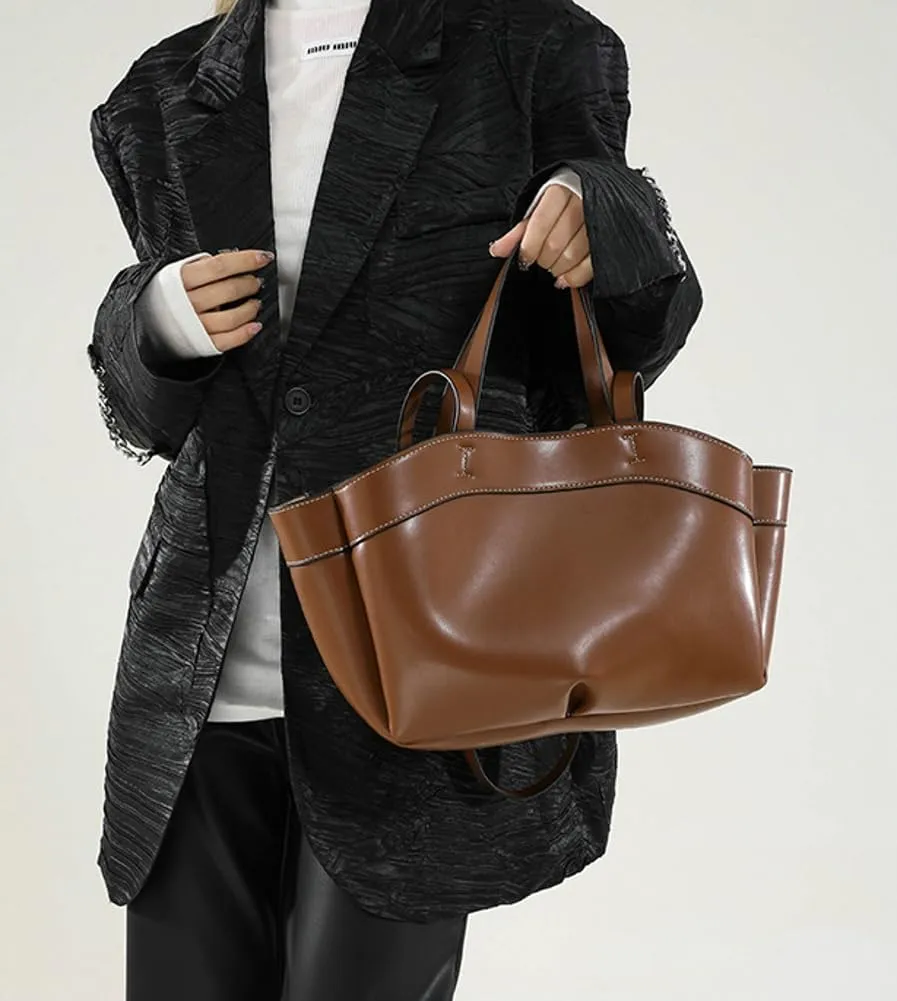 Pocadri Tote Bag for Women Magnetic Buckle Shoulder Handbag Vegan Leather Purses for Work College Dating