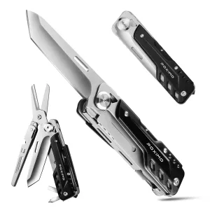 Pocket Knife, Gifts for Men Dad Him Heavy Duty Folding Knife, Stocking Stuffers 5-IN-1 Multitool Kits for Father, Tactical Gear for Camping Hiking Surviving, Valentine's Day Christmas Gifts