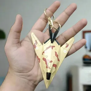 Pocket Military Plane Push & Go Keychain