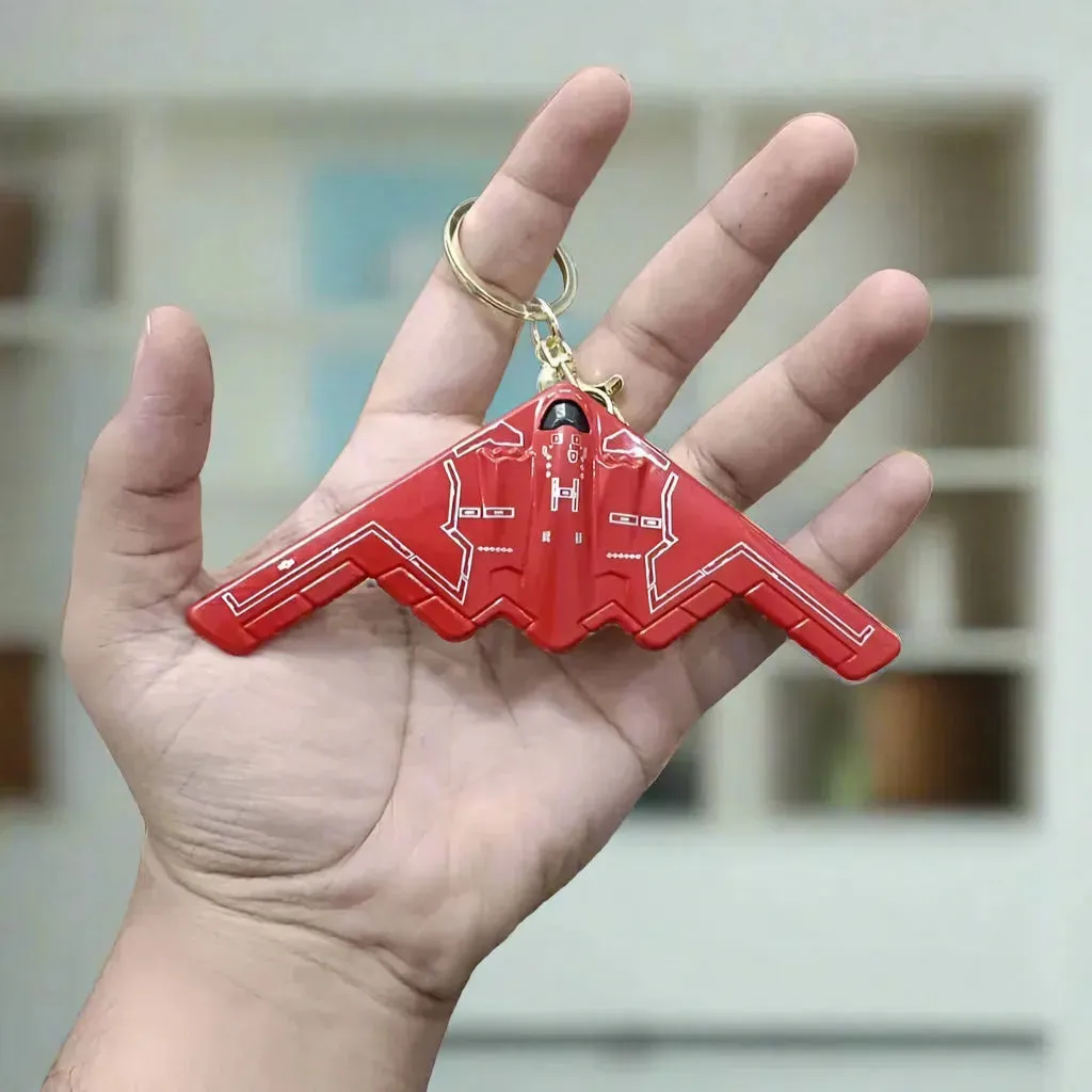 Pocket Military Plane Push & Go Keychain