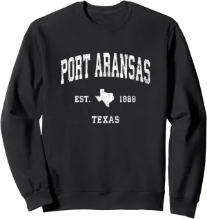 Port Aransas Texas TX Vintage Athletic Sports Design Sweatshirt